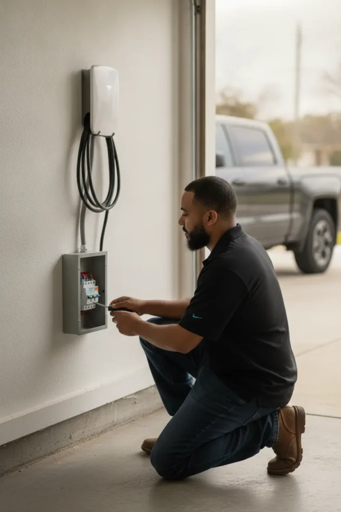 EV Charger Installation in the Lake Charles Louisiana area by Hayes Electrical