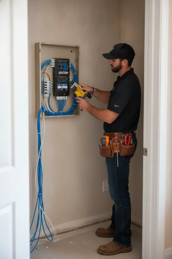Low-Voltage Network Wiring in the Lake Charles Louisiana area by Hayes Electrical